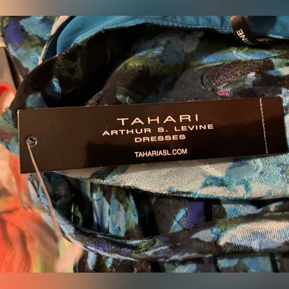 Tahari Jade Animal Wave Color Maxi Dress - Picture 6 of 14
